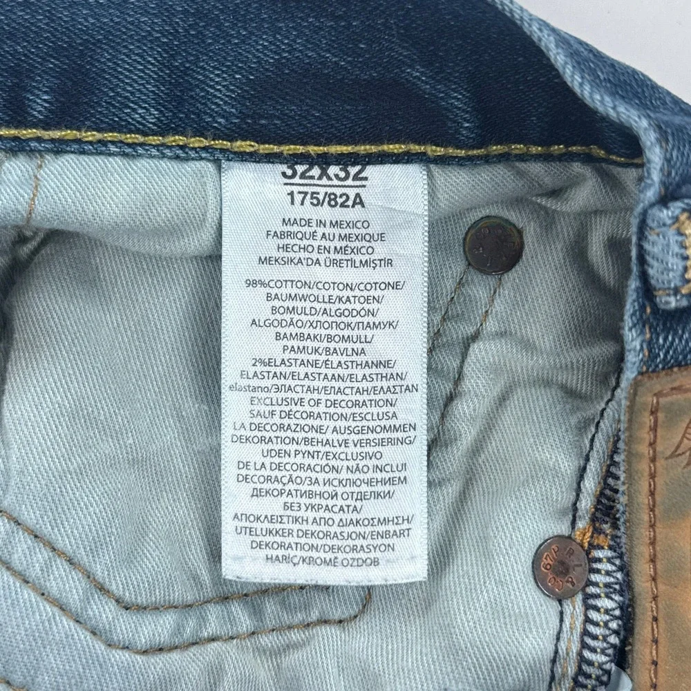 Polo Ralph Lauren Mens Jeans 32x32 Blue Varick Slim Straight Stretch Denim